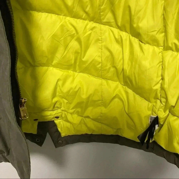 The North Face HyVent army green down  puffer parka hooded jacket - Picture 3 of 16
